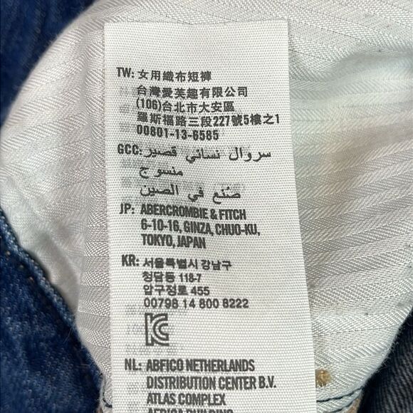 Abercrombie & Fitch Blue Jean Shorts Distressed Style size 2 / 26 - Picture 5 of 6